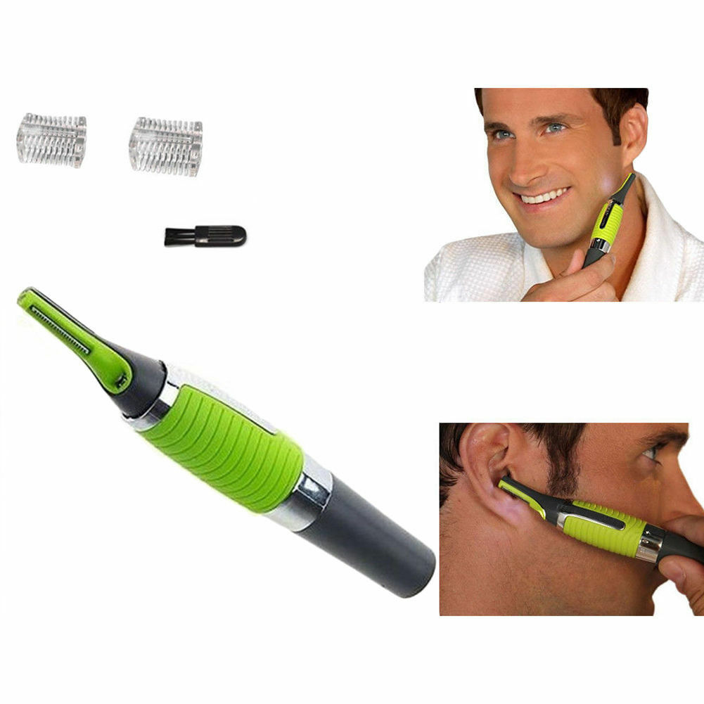 Hot Men Nose Ear Face Neck Eyebrow Hair Mustache Beard Trimmer Shaver Clipper PE