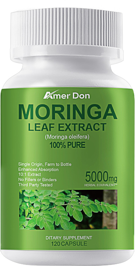 Moringa Oleifera Leaf Organic Extract 5,000mg Serving 100% Pure 120 Capsules US