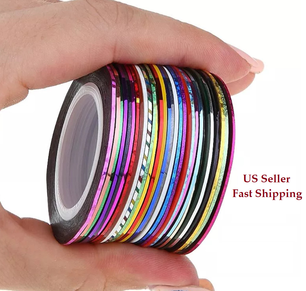 44 Options Color Roll Striping Tape Line Sticker Tips DIY Nail Art Decoration