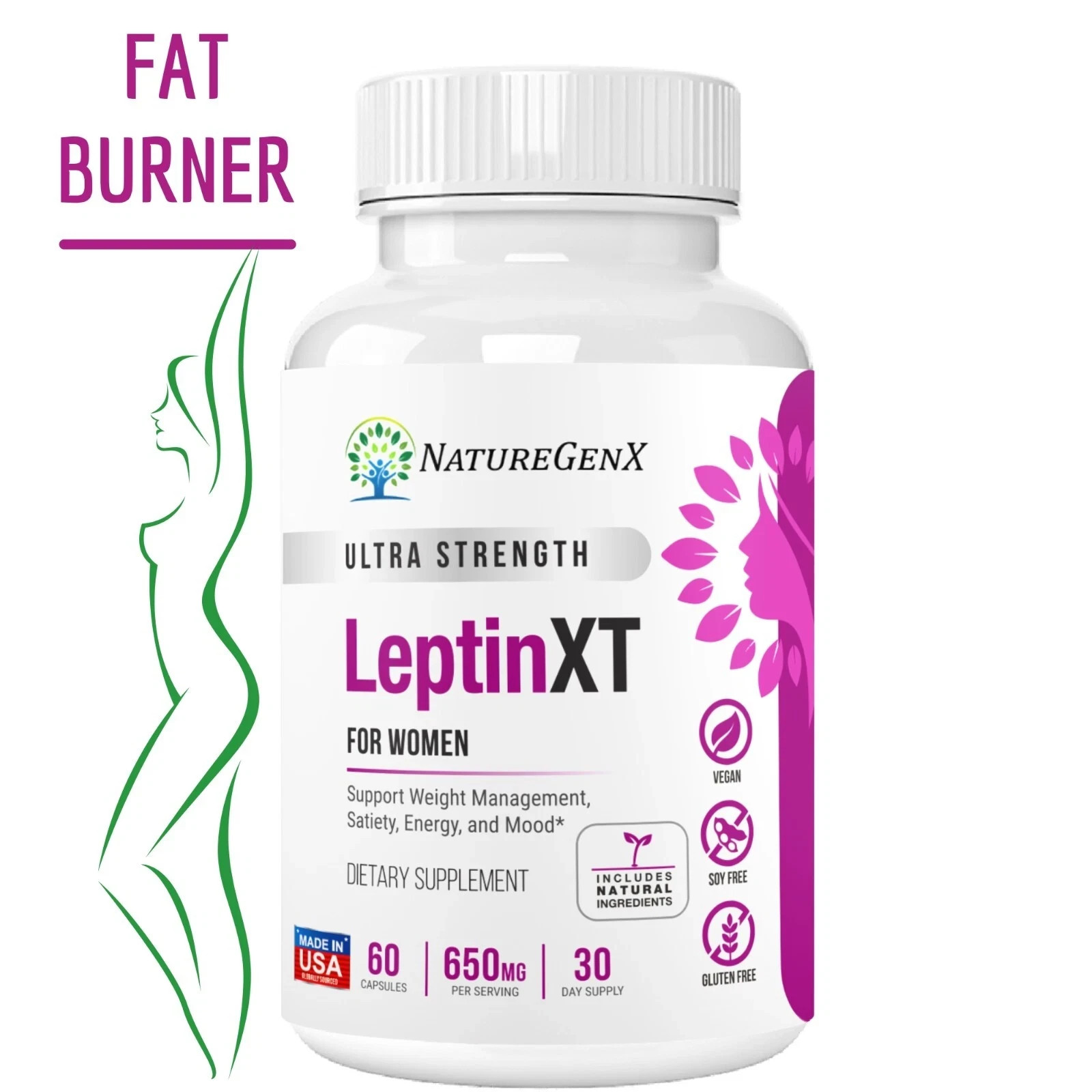 LEPTIN XT – Diet Pills that Work, Leptin Supplements for Weight Loss for Women .