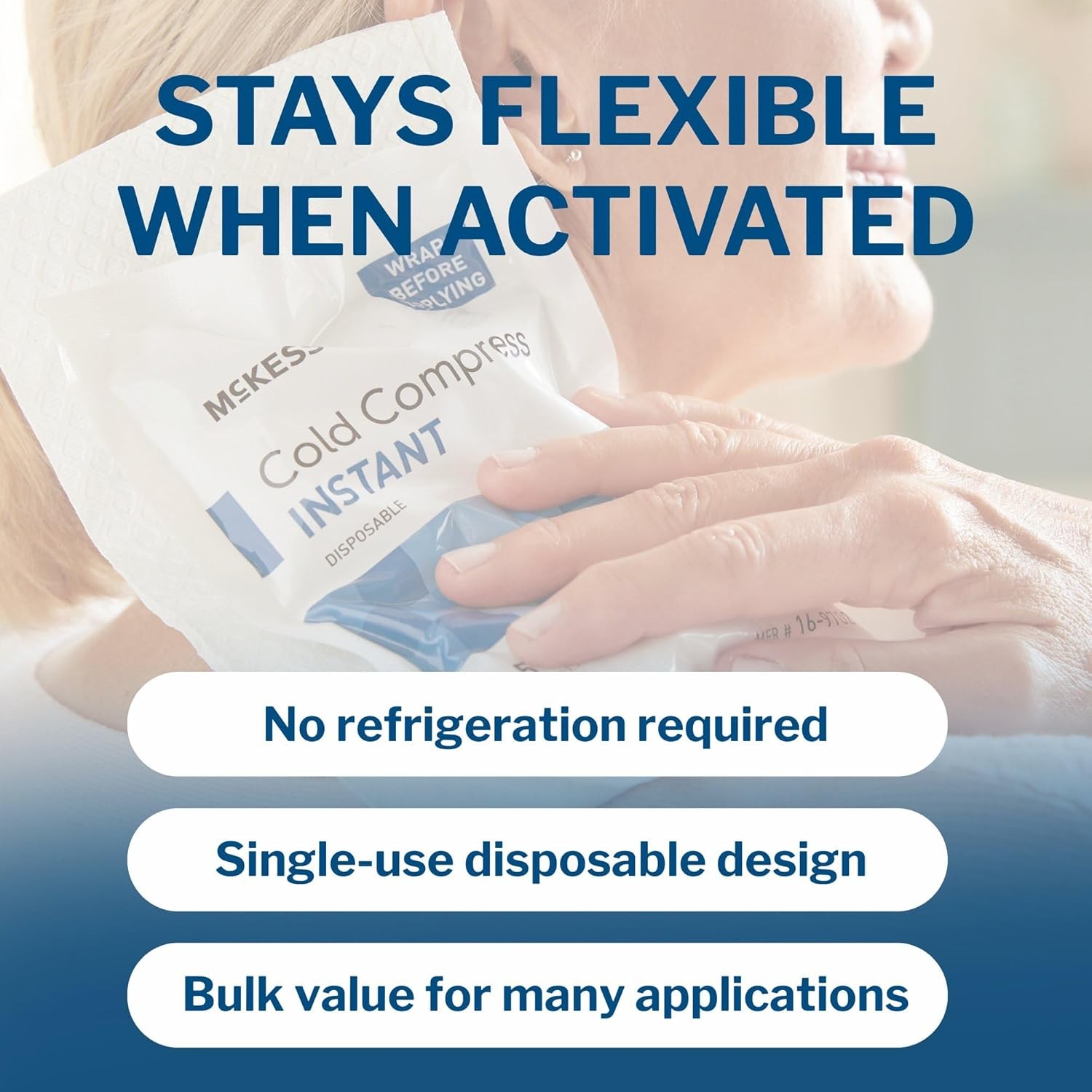 Instant Cold Packs for Injuries McKesson 5″ x 7″ Reusable Cold Therapy Packs