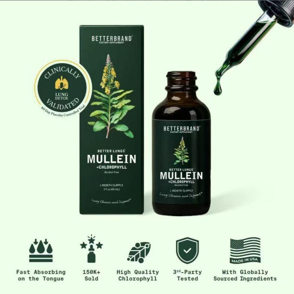 Betterbrand Extract Leaf Lungs Mullein Better Cleanse Lung & Support