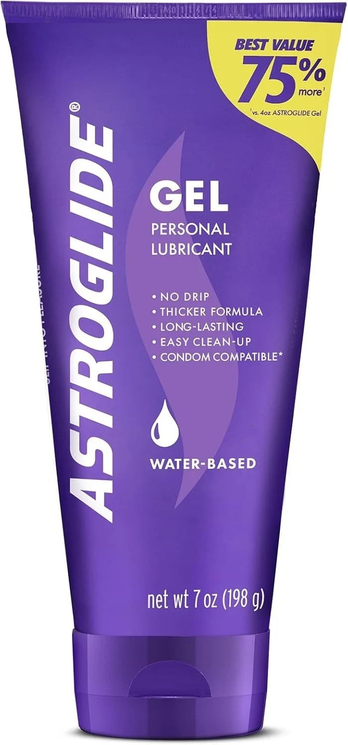 Astroglide Water Based Lube 7oz Ultra Gentle Gel Personal Lubricant Long-Lasting