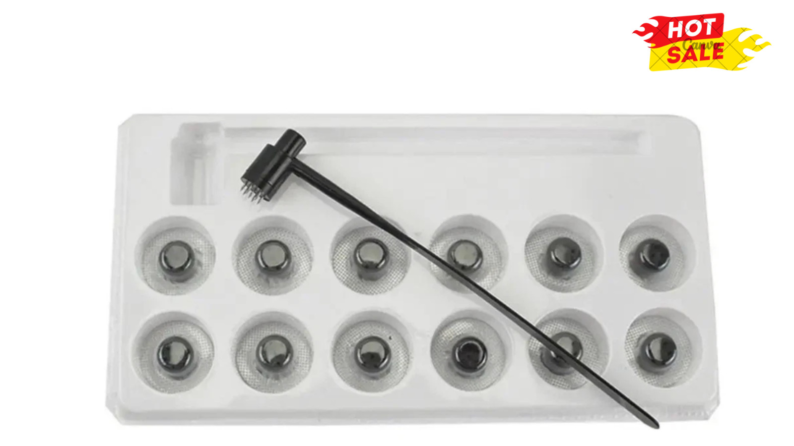 7 Star Needle Plum Blossom Dermal Hammer Set 13pcs Replaceable Heads Kit Therapy