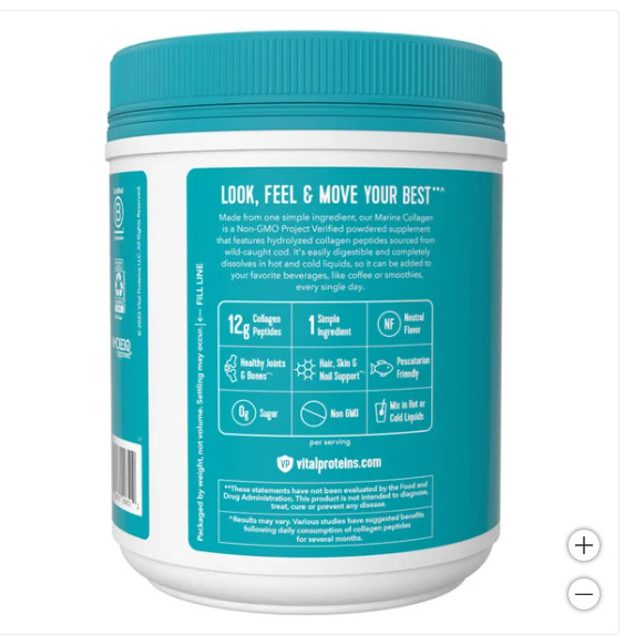 Vital Proteins Marine Collagen Powder 14.5oz 34 Servings Joint Skin Hair Health