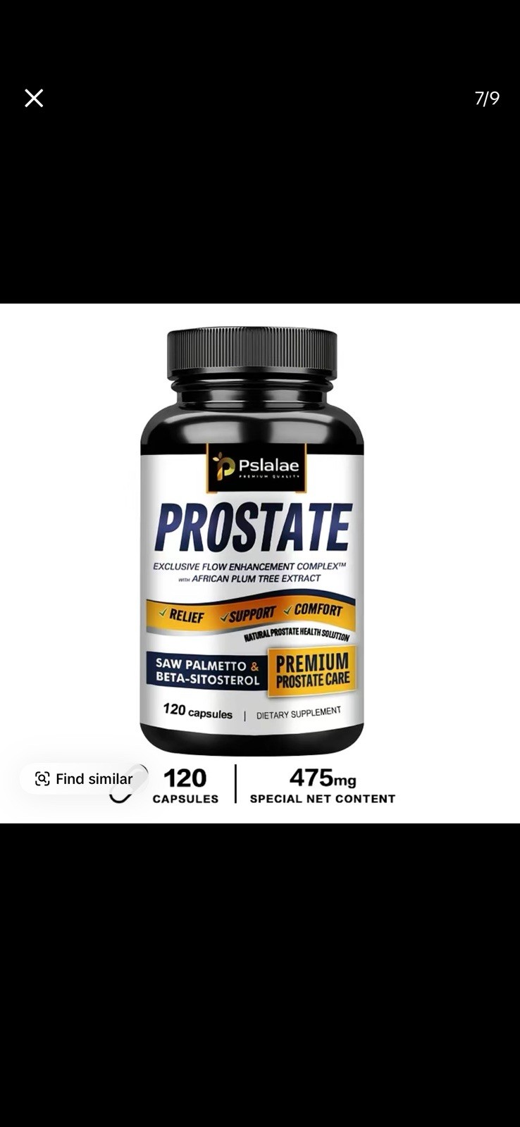 Pslalae Dietary Supplement — Beta-Sitosterol, Nettle, and African Plum Tree Extr