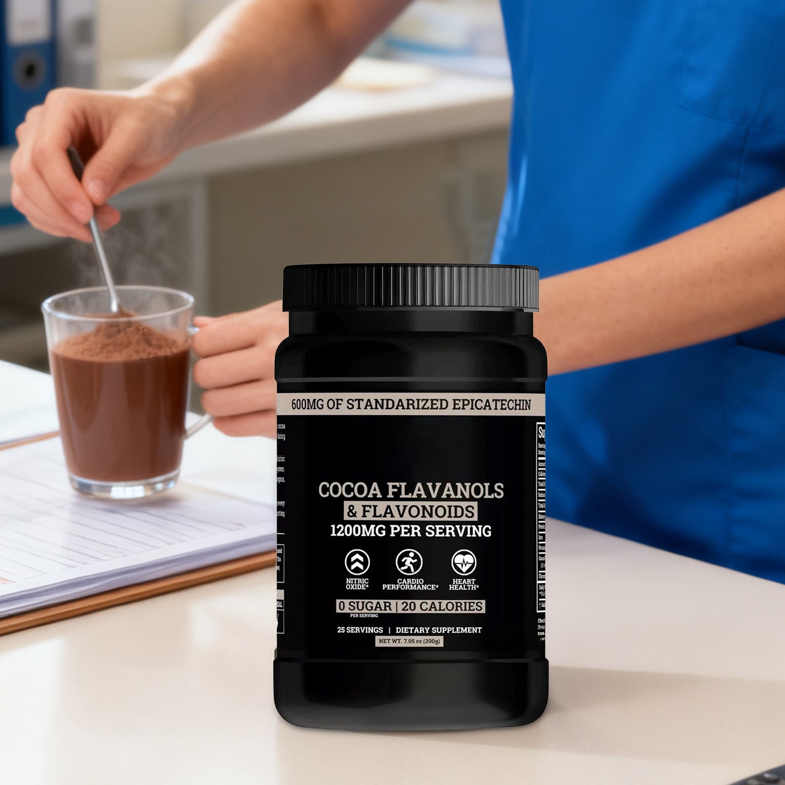 Black Forest High Flavanol Cocoa Powder and Flavonoids Supplements 1200mg-