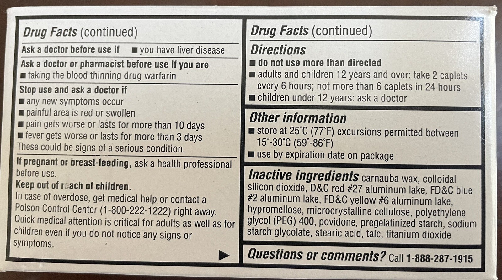 Tension Headache Relief **Excedrin Compare 200 Caplets (2×100)