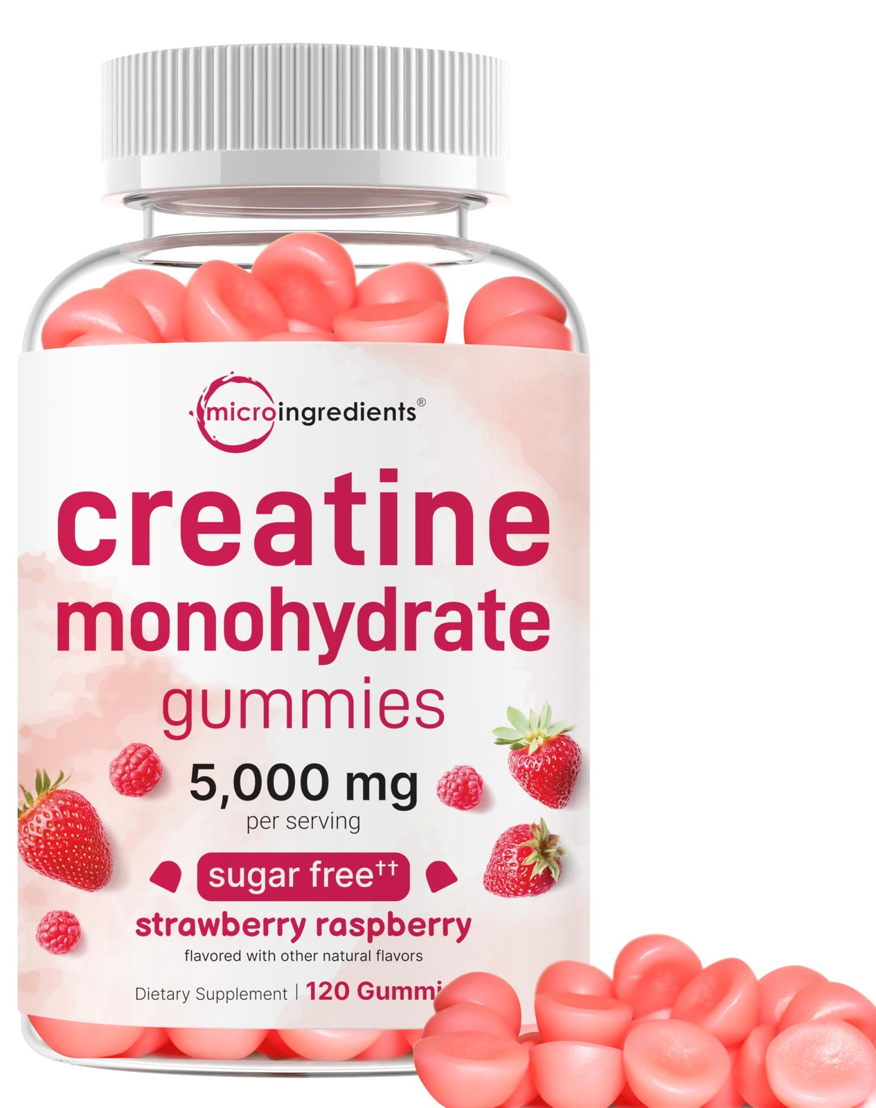Gomitas Monohidrato De Creatina 5,000 Mg Fuerza Muscular Para Mujeres y Hombres