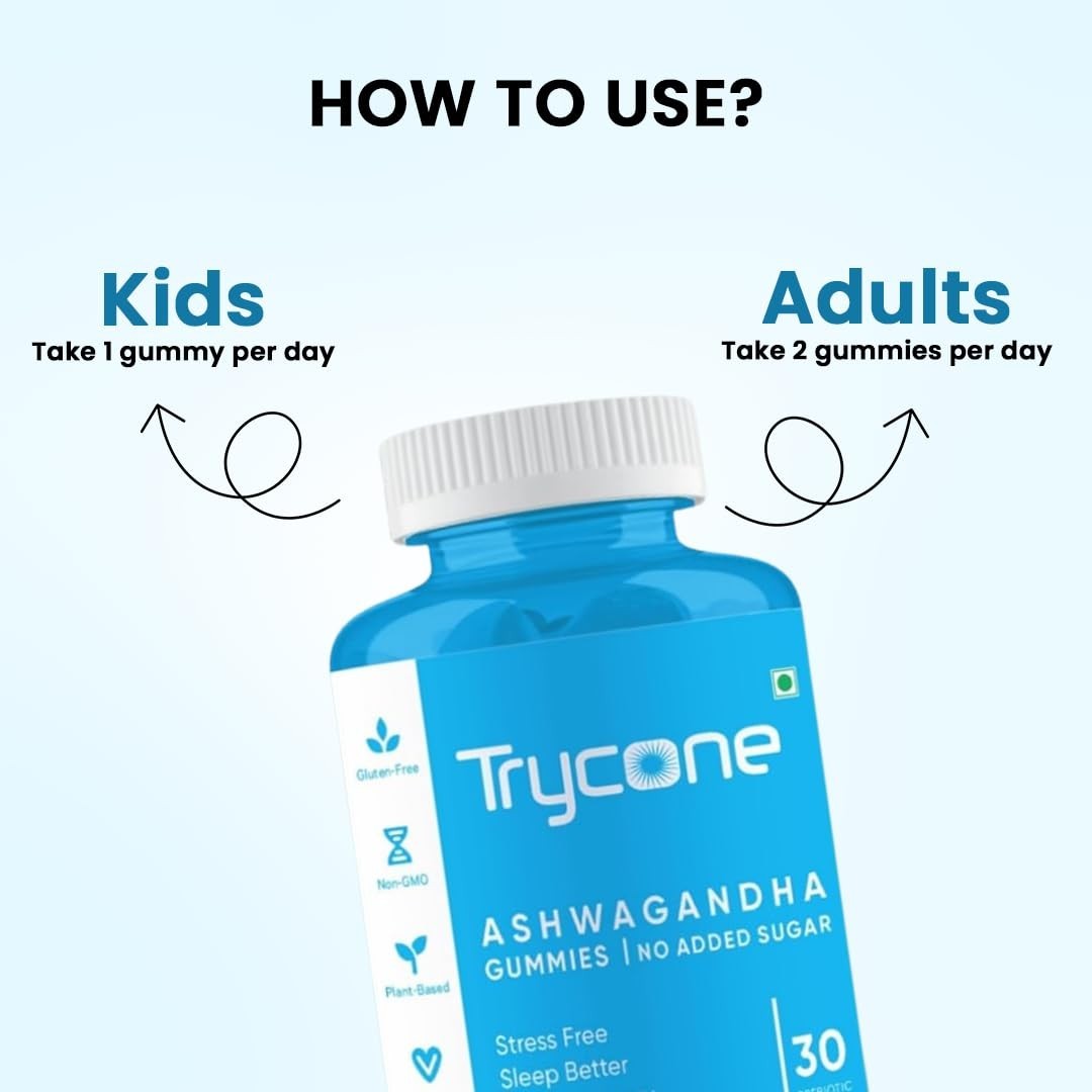 TRYC.ONE KSM66 Ashwagandha Gummies 30 Pack of 5