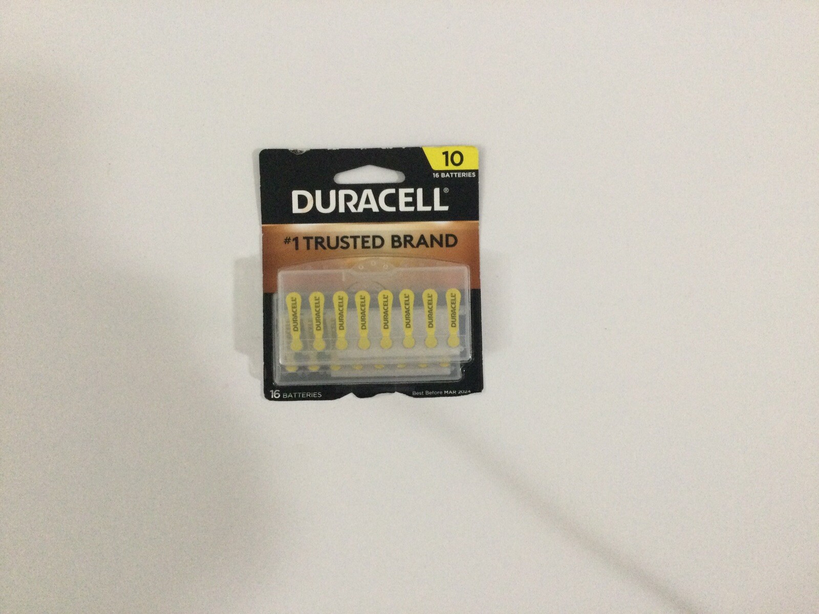 Duracell Size 10 – 16 Batteries . Exp . 03 / 2024 .