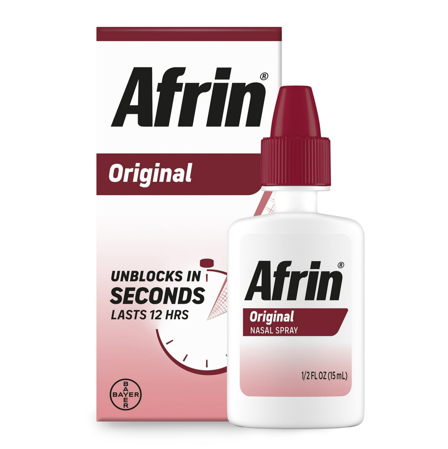 Afrin Original Nasal Spray 12 Hour Congestion Relief 15mL Decongestant
