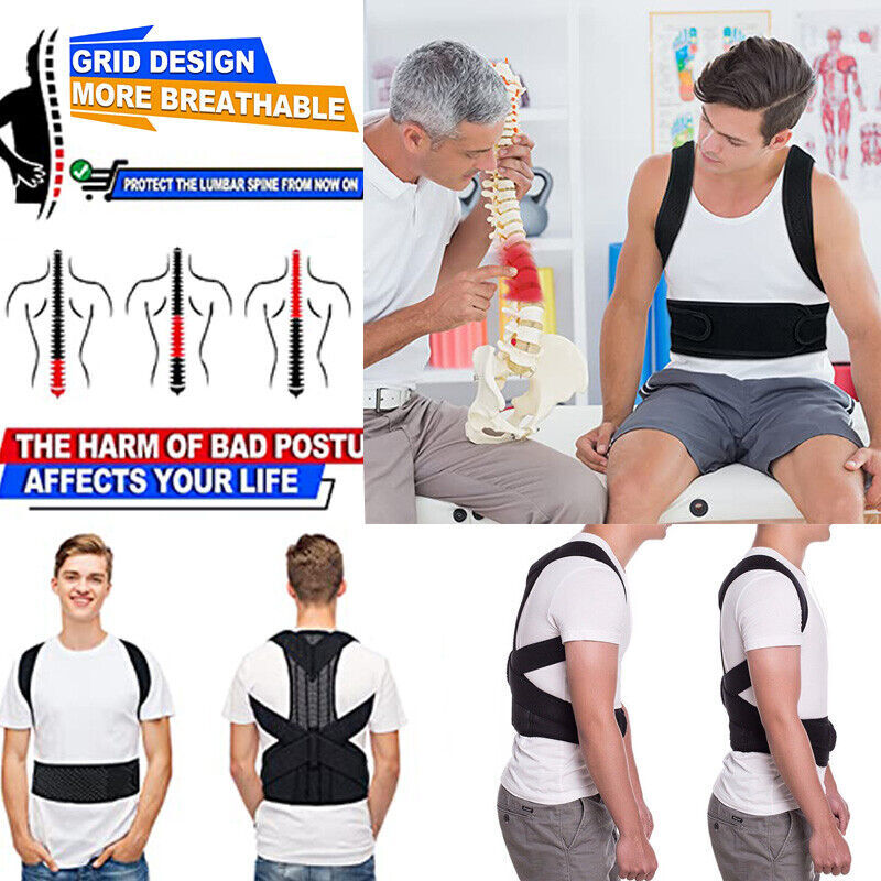USA Back Brace Posture Corrector for Women and Men Back Support Straightener YY