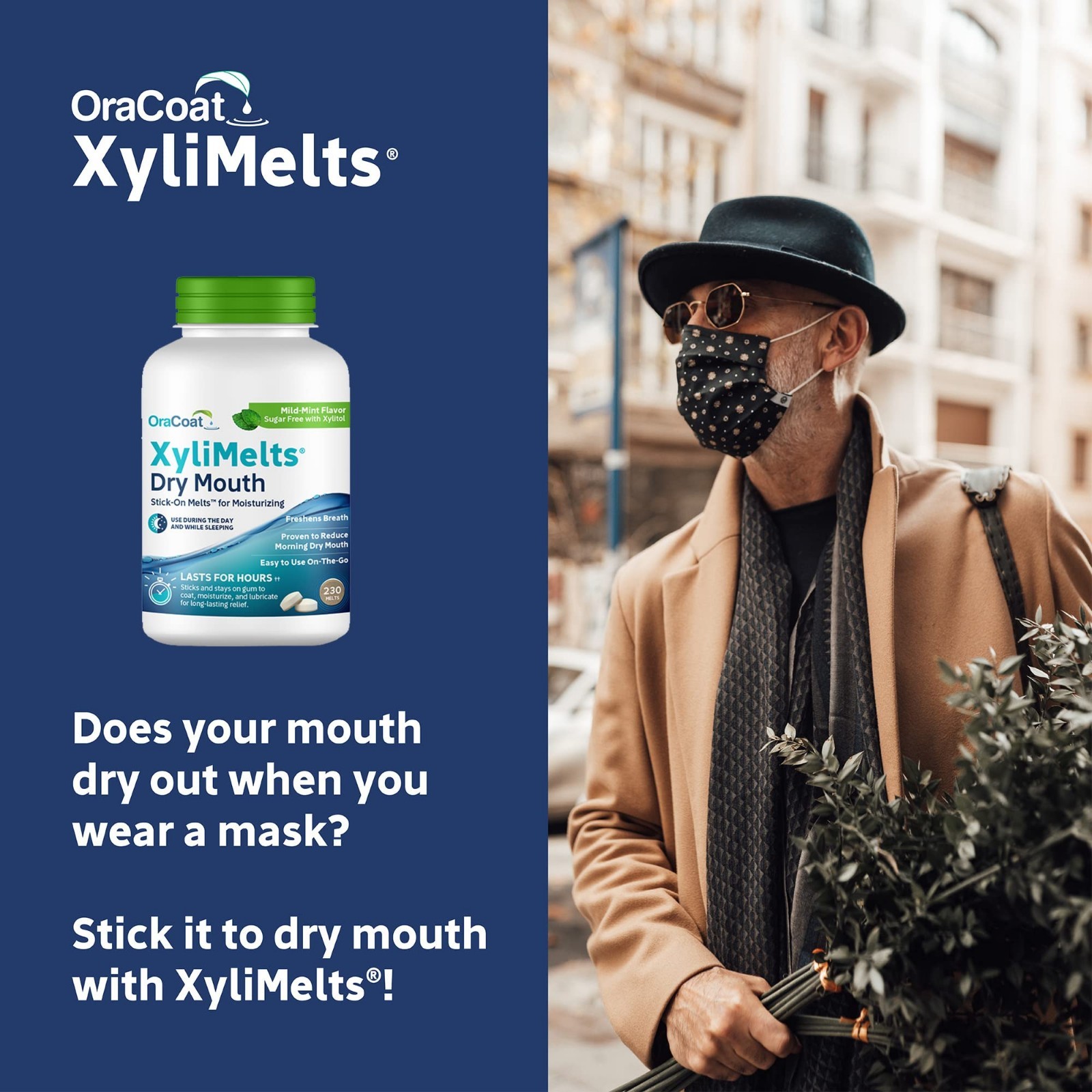 Moisturizing Dry Mouth Discs – Sugar-Free Xylitol, Mint Flavor, 230 Count, 8-Hou