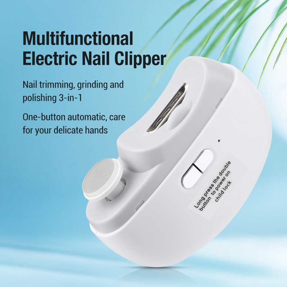 Automatic Electric Toe Nail Clippers w/ LED Light USB Rechargeable Nail Trimmer.