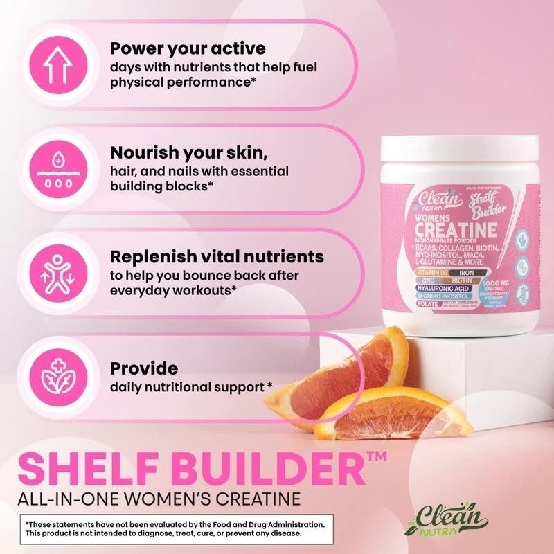 Women’s Creatine Powder with BCAAs, Collagen & Inositol – Clean Nutra++