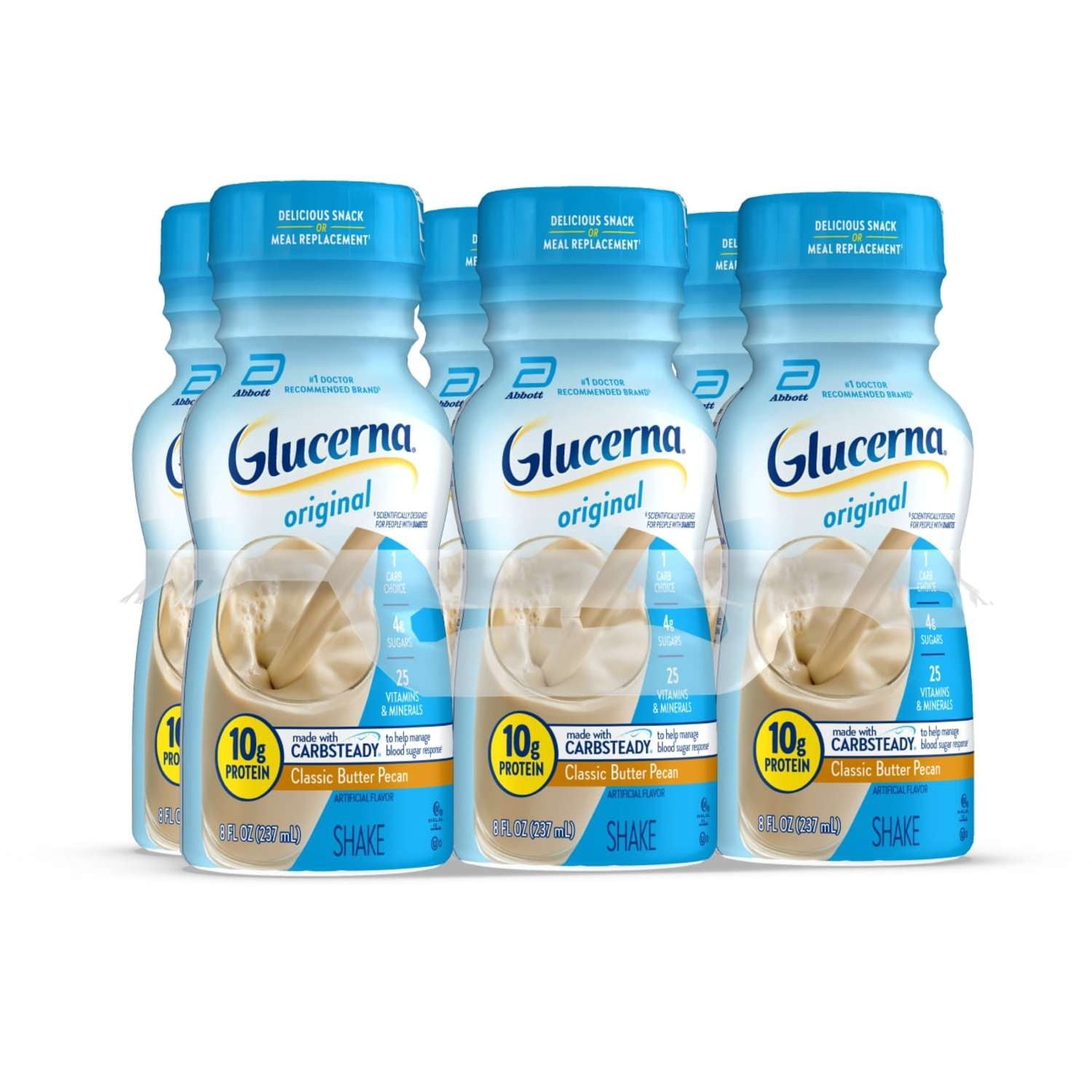 Original Diabetic Protein Shake, Classic Butter Pecan, 8 fl oz, 6 Count