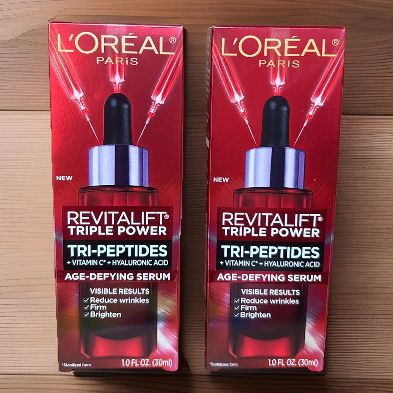 Loreal~Revitalift Triple Power Age-Defying Serum ~ 1 oz ~ Tri-Peptides 2PK!