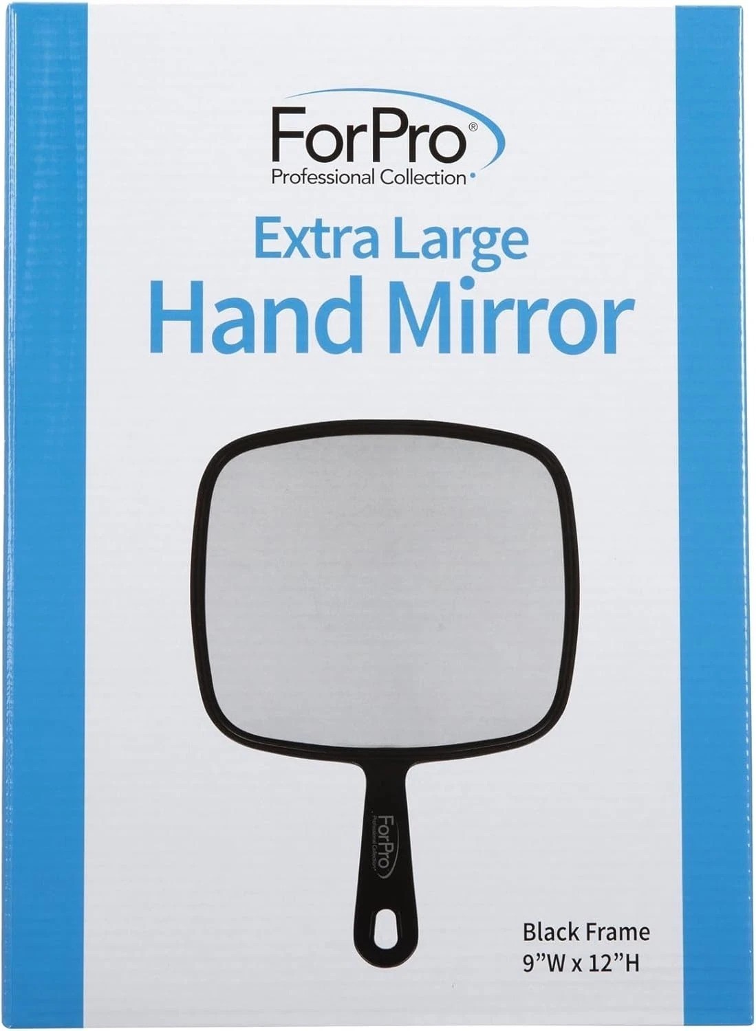 Extra Large Hand Mirror with Handle, 9″ W x 12″ L, Multi-Purpose Handheld Mirror
