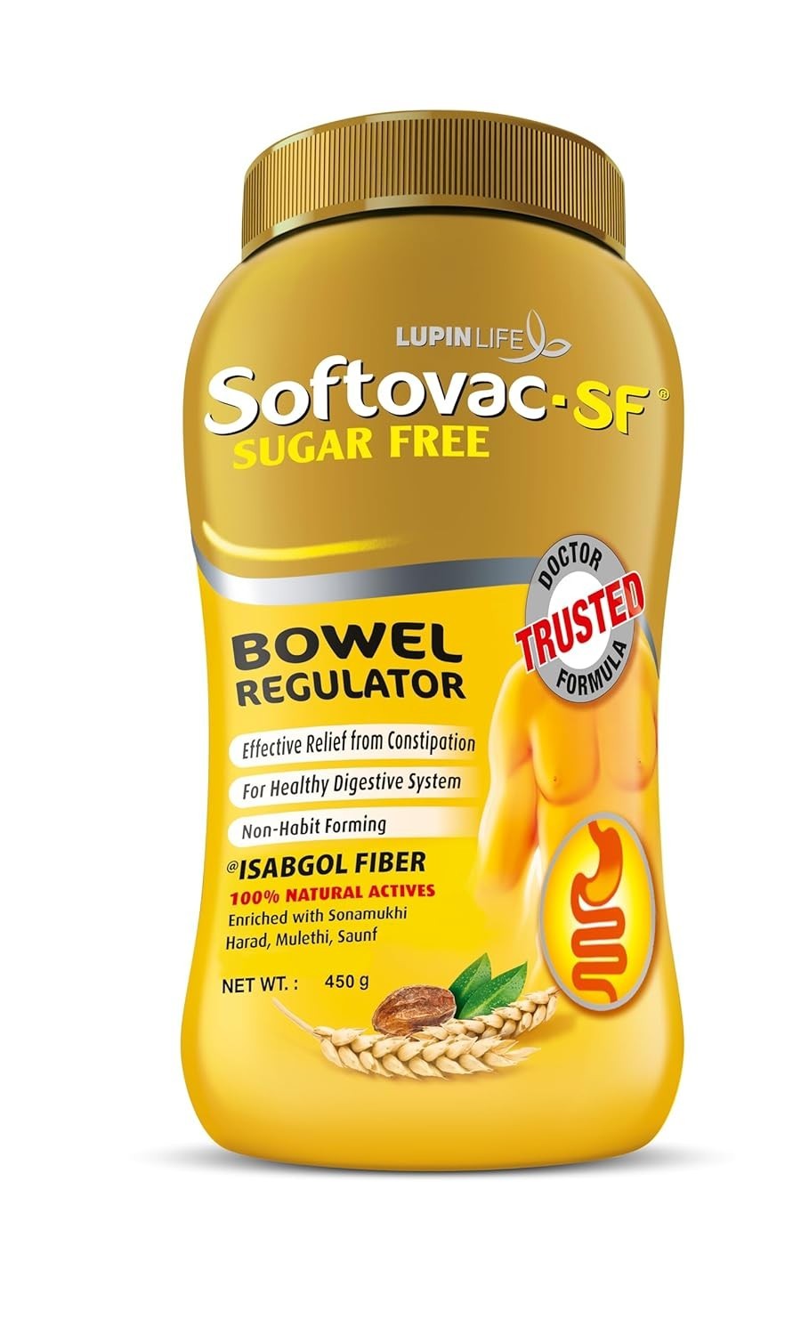 Softovac-SF Bowel Regulator Powder Sugar Free jar – 450g