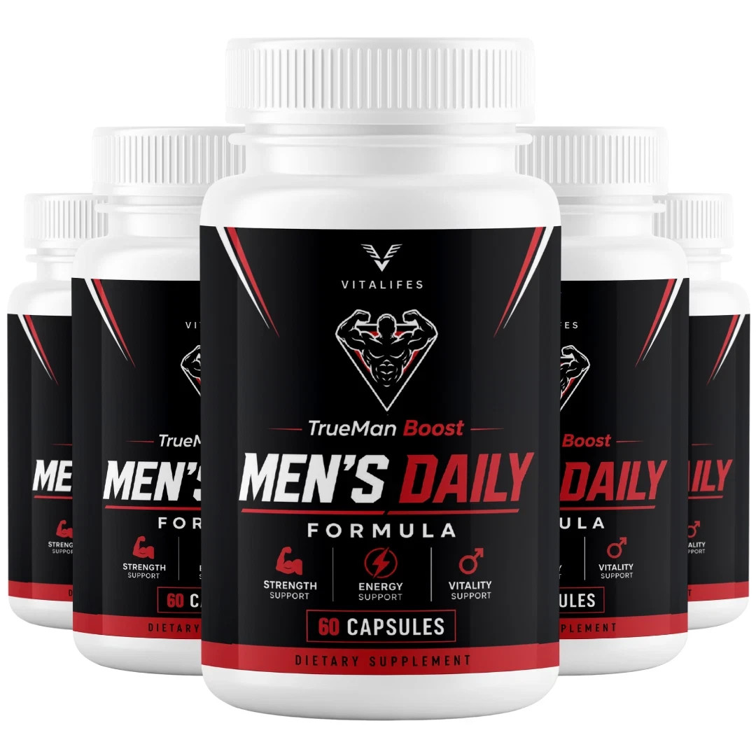 (5 Pack) TrueMan Boost Men’s Wellness Formula Dietary Supplement 300 Capsules