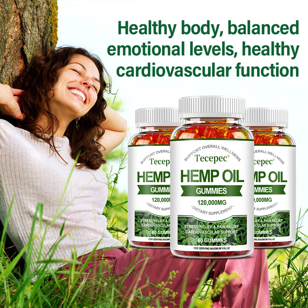 Oil Fudge Supplements Calm Sleep Stress Anxiety Pain Relax Relief 60 Gummies