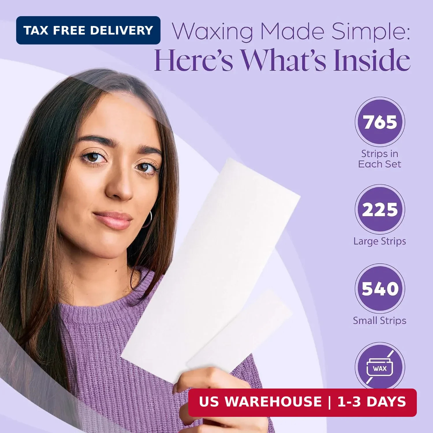 765 Wax Strips – Tear Resistant Fabric for Face Body Salon Use