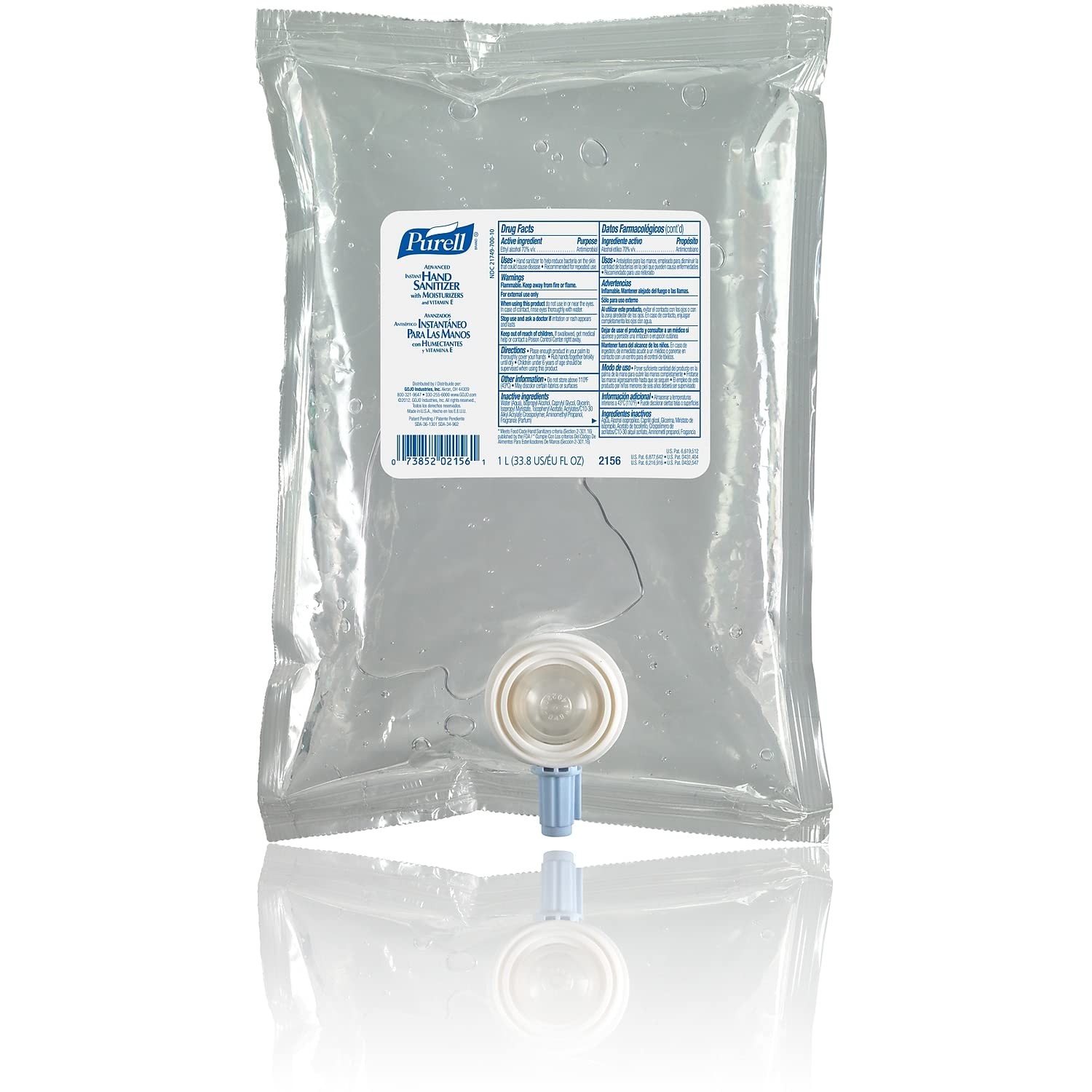 1000 mL Hand Sanitizer Refill NXT Push-Style Dispenser (Pack of 8)