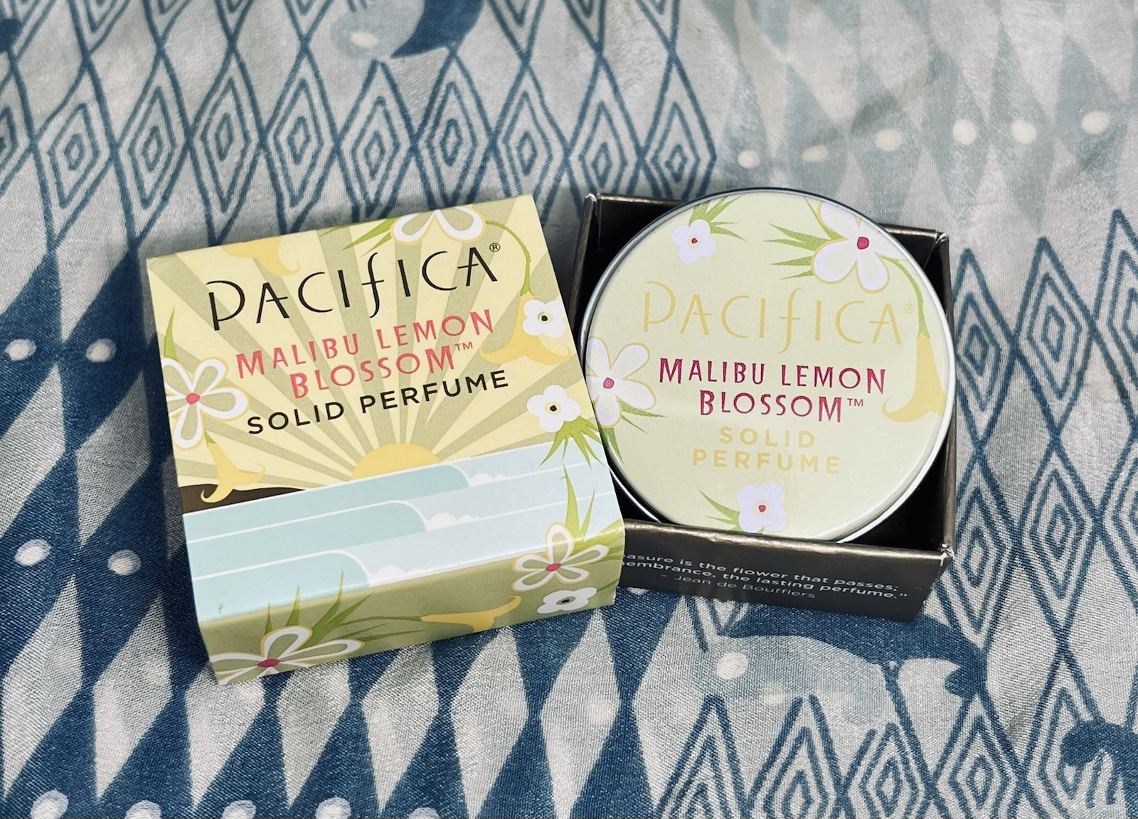 NIB Pacifica MALIBU LEMON BLOSSOM SOLID PERFUME 0.33oz/10g