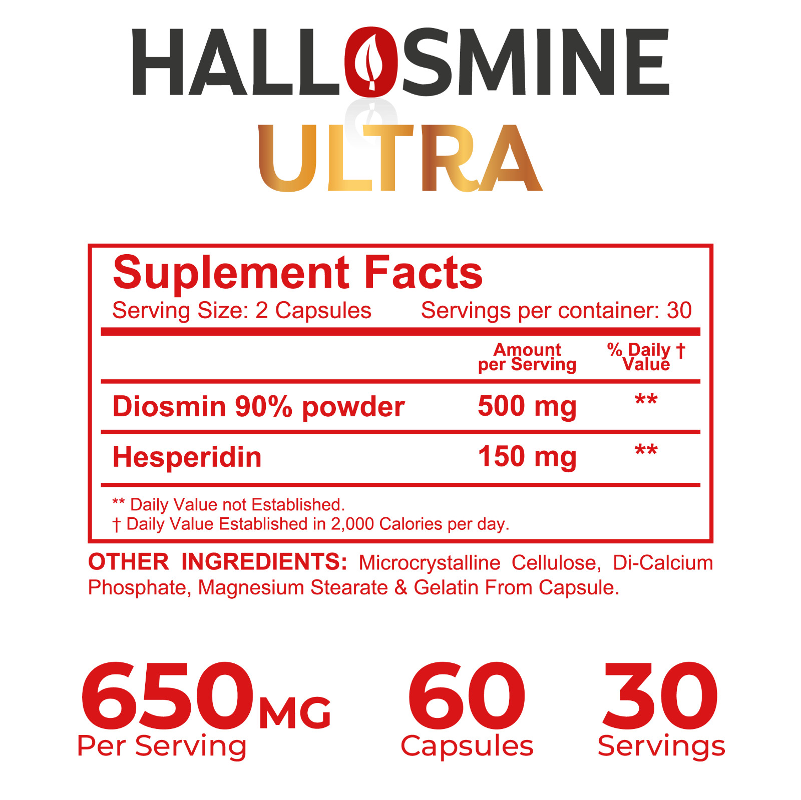 Hallosmine Ultra – Support Healthy Circulation – Blood Circulation Supplements