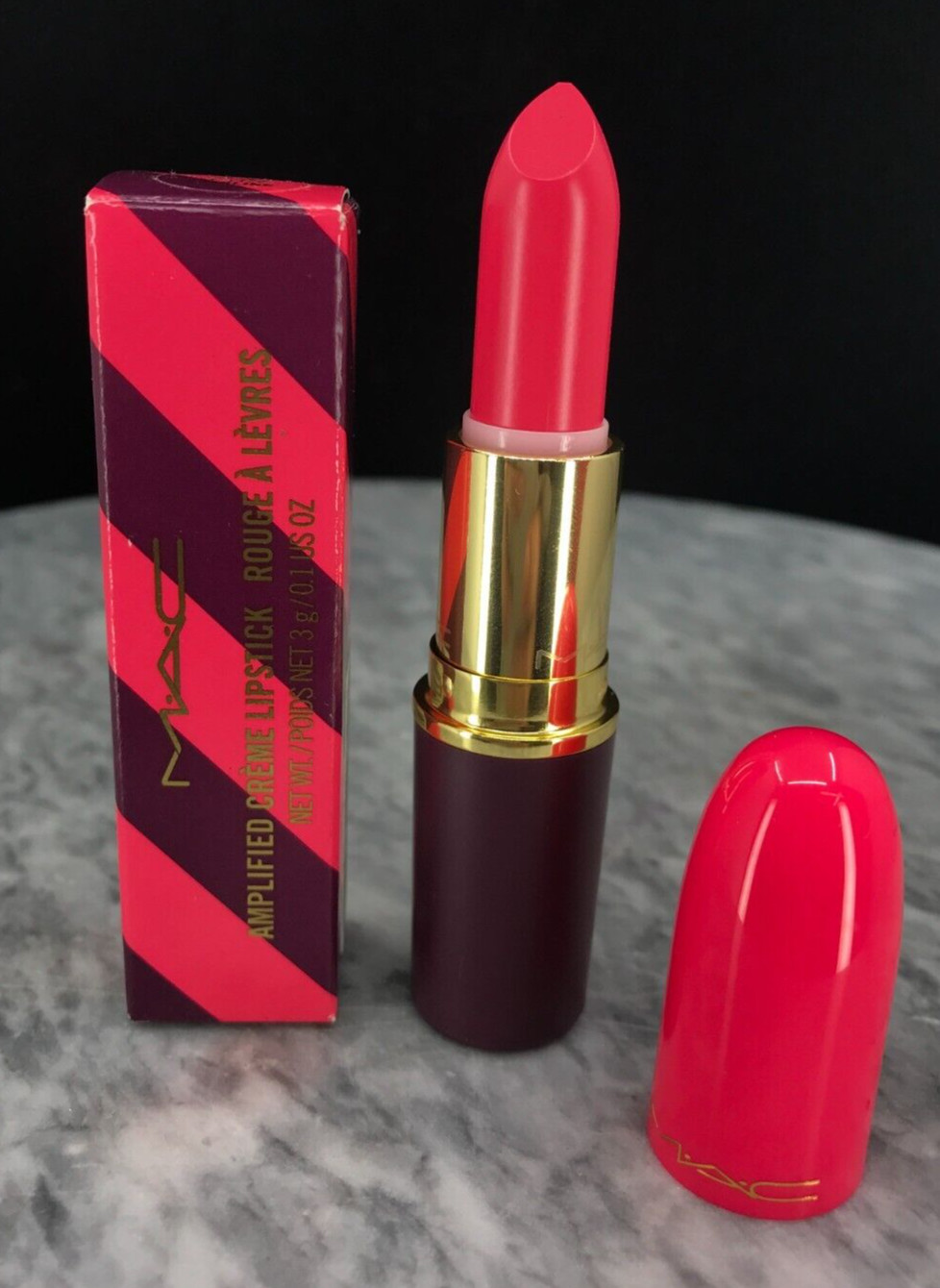 Mac Nutcracker Amplified lipstick Saucy Little Darling 0.1 fl oz NIB.