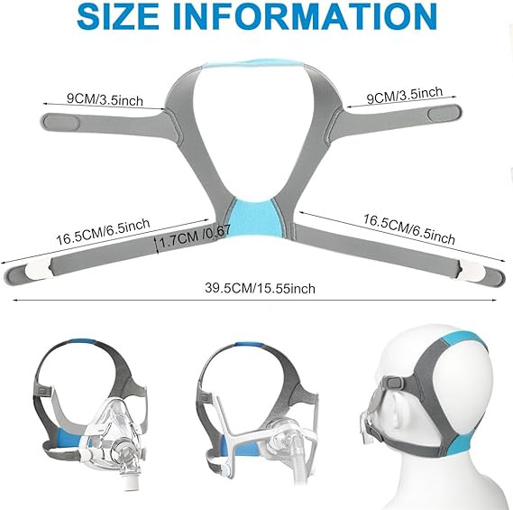 1 Pack CPAP Headgear for Resmed AirFit N20 with Magnetic Clips, Replacement Head