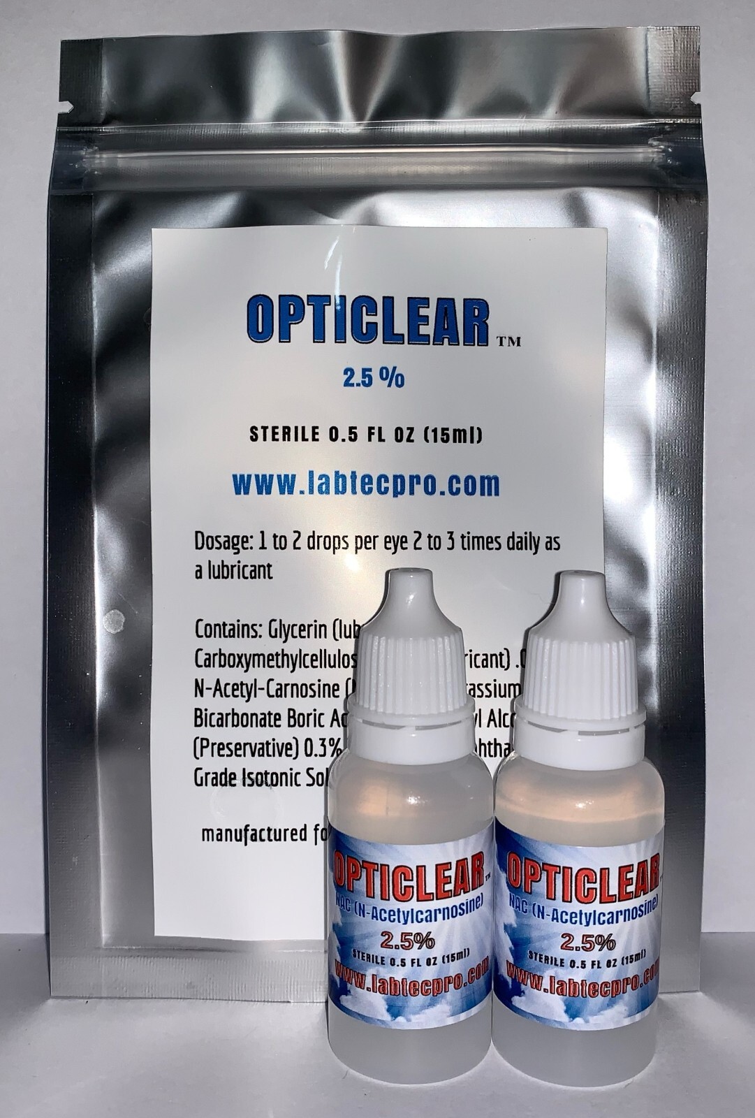 Cataract Eye Drops with 2.5% NAC (N-Acetylcarnosine) 15ml Vial 2 pack!