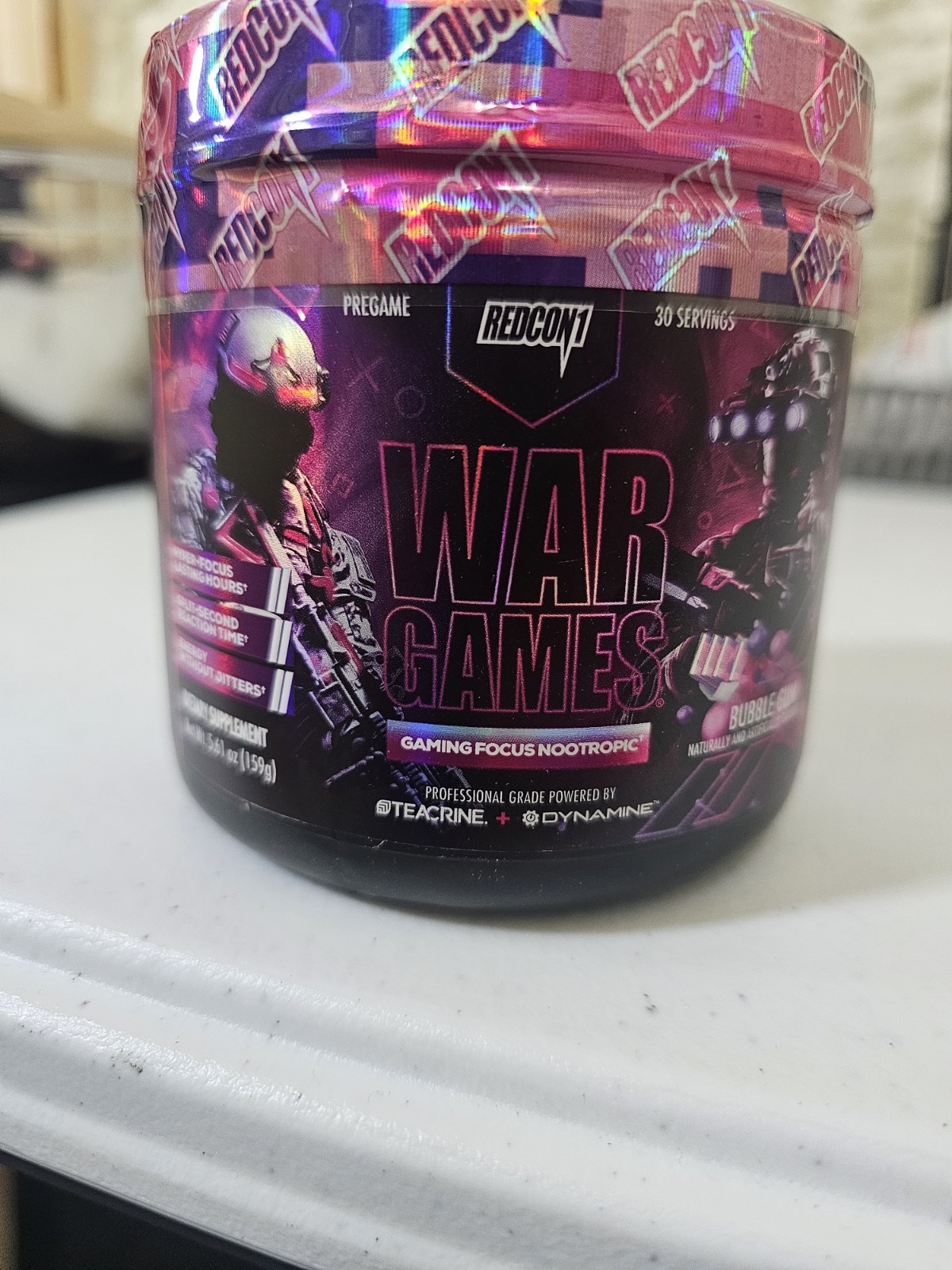 REDCON1 War Games Bubblegum Focus Nootropic Powder 5.61oz 30 Serv Exp 08/2025