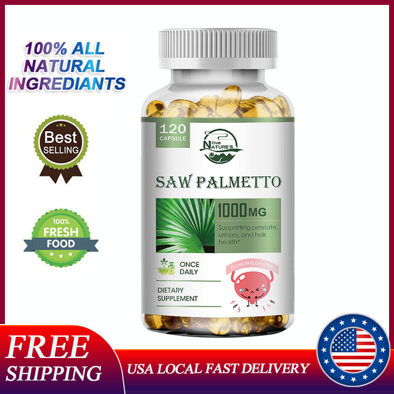 Saw Palmetto 1000mg – Premium 120 capsules Health Support Supplement