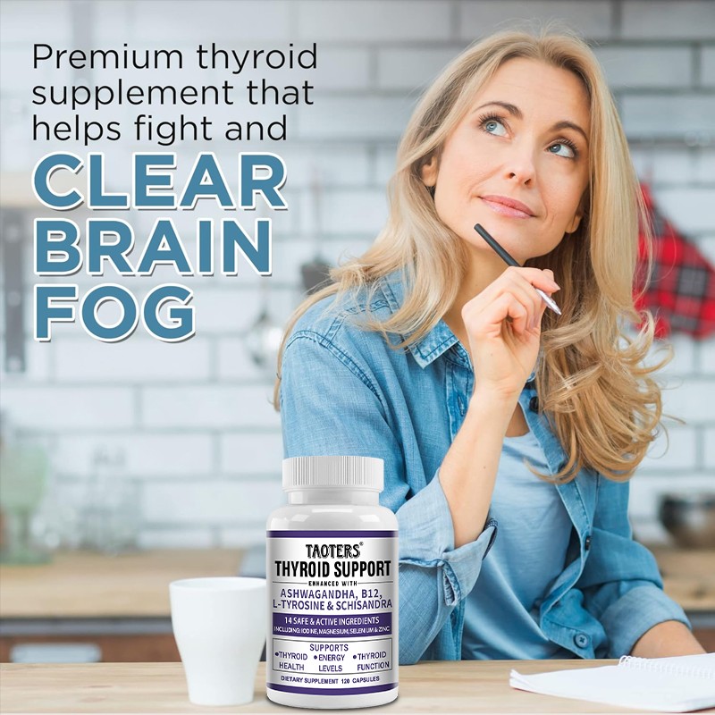 Thyroid Support With Iodine Boost Energy Metabolism Weight Loss 120 Capsules