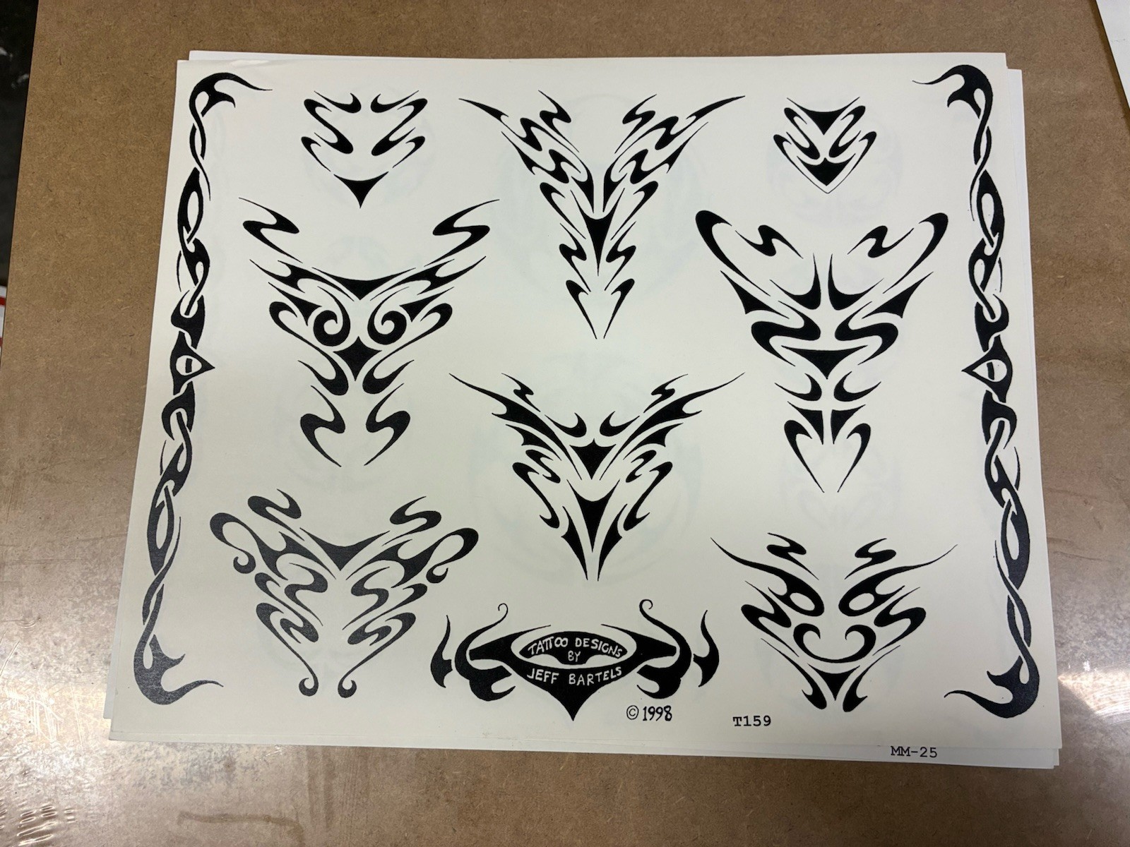 Tattoo Flash Single Sheet Print by Jeff Bartels Traditional Style 11” X 14” T159