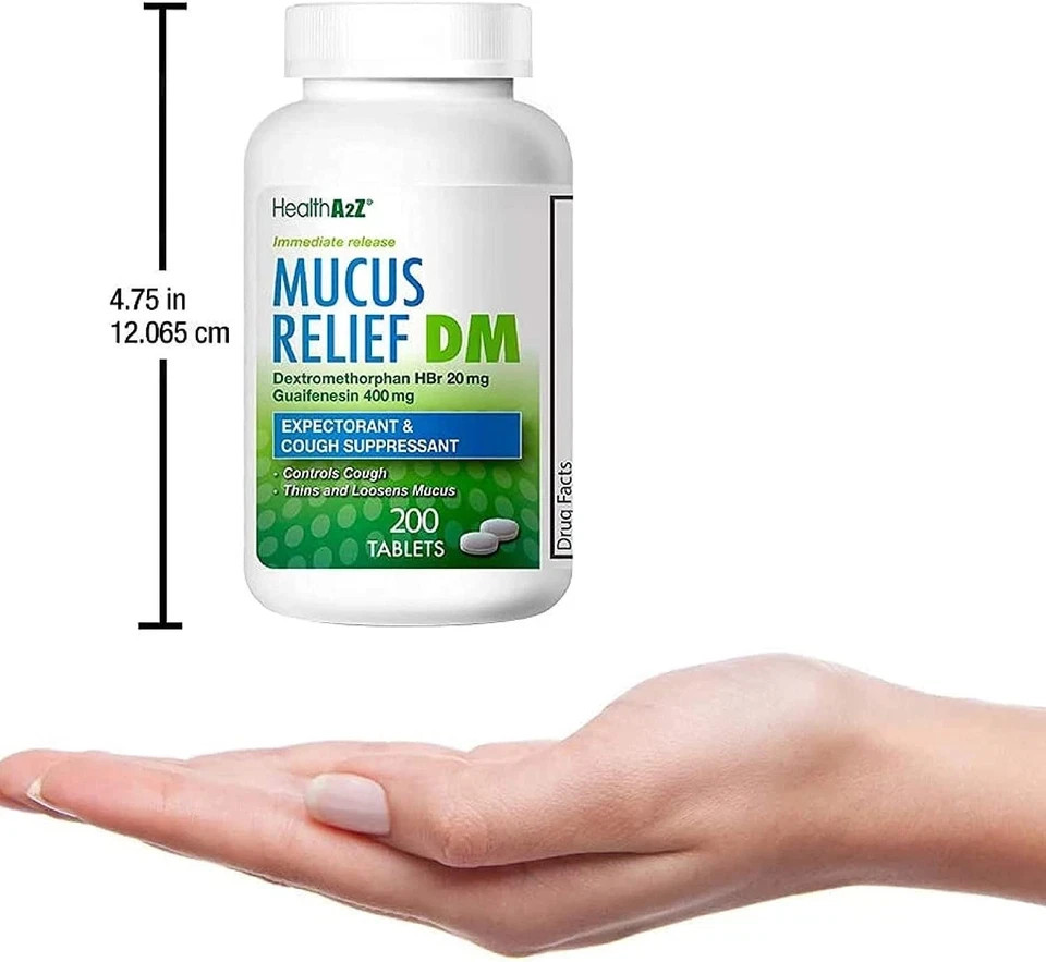 Mucus Relief DM Tablets | Dextromethorphan HBr 20mg | Guaifenesin 400mg | Cough