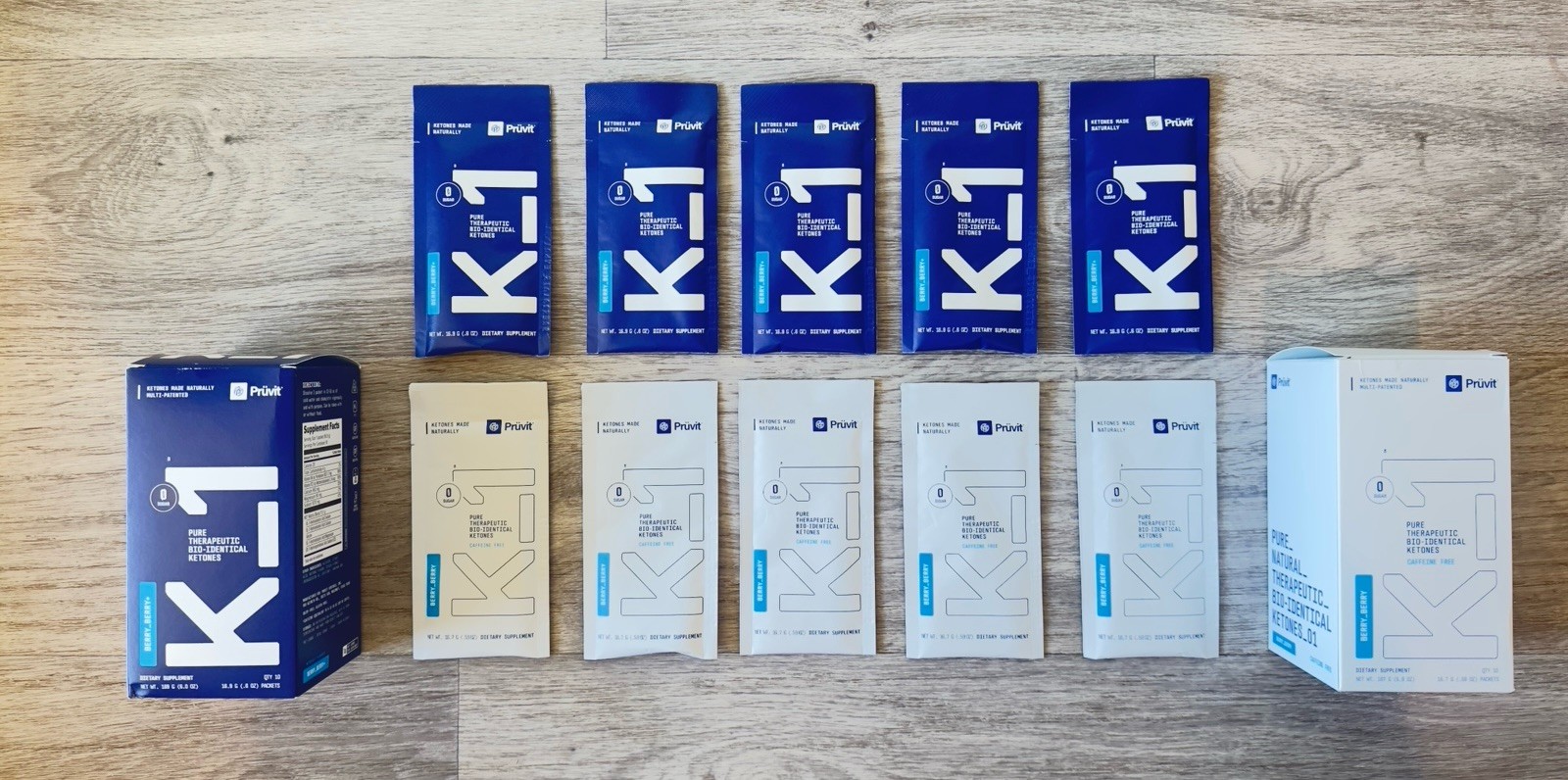 Pruvit Keto OS Berry Berry K1 – 10 Pack Combo | Caffeine & Caffeine Free Ketones