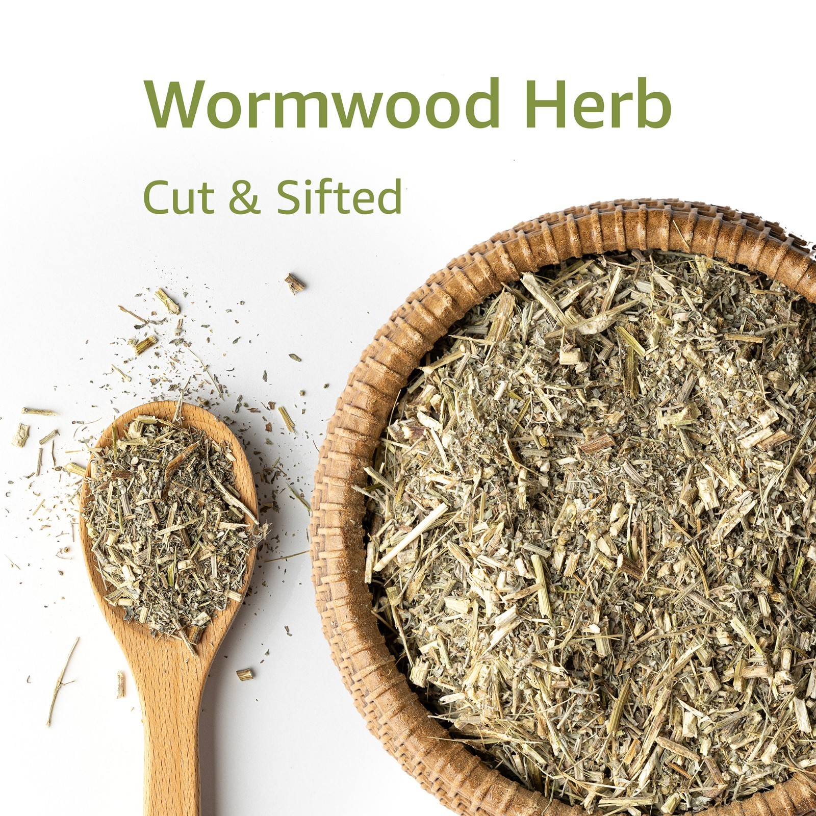 Wormwood Herb – Cut & Sifted – Artemisia Absinthium – Loose Bulk Herb