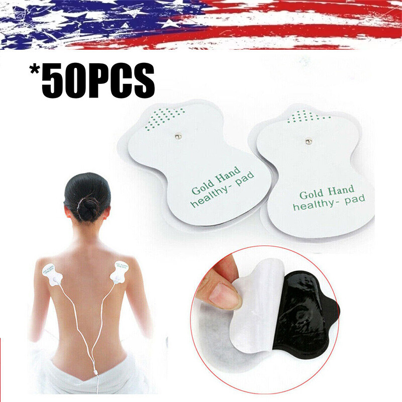 50Pcs Snap On Replacement Electrode Pads Bulk Fit Tens Unit Therapy Massager New