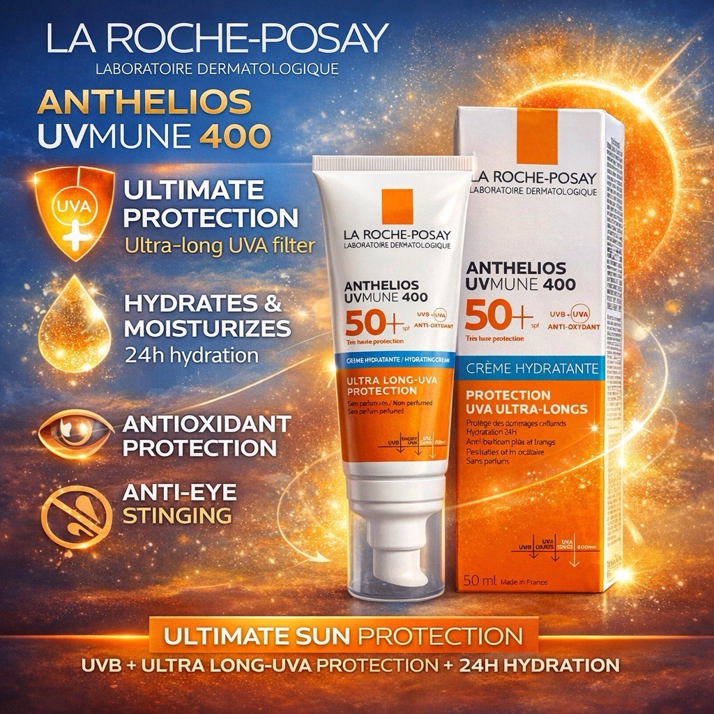 La Roche Posay Anthelios UVmune 400 Hydrating SPF50+ 50ml With PERFUME Exp 03-28