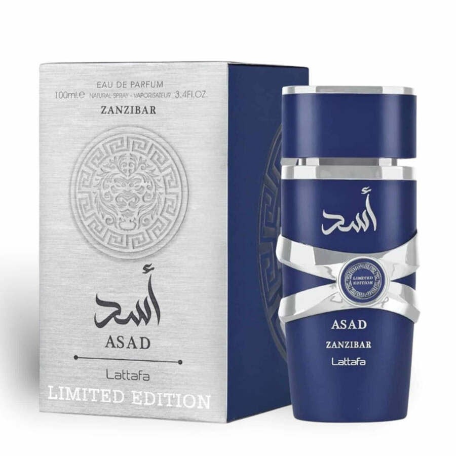 Lattafa Men’s Asad Zanzibar Limited Edition EDP Spray 3.4 oz Fragrances