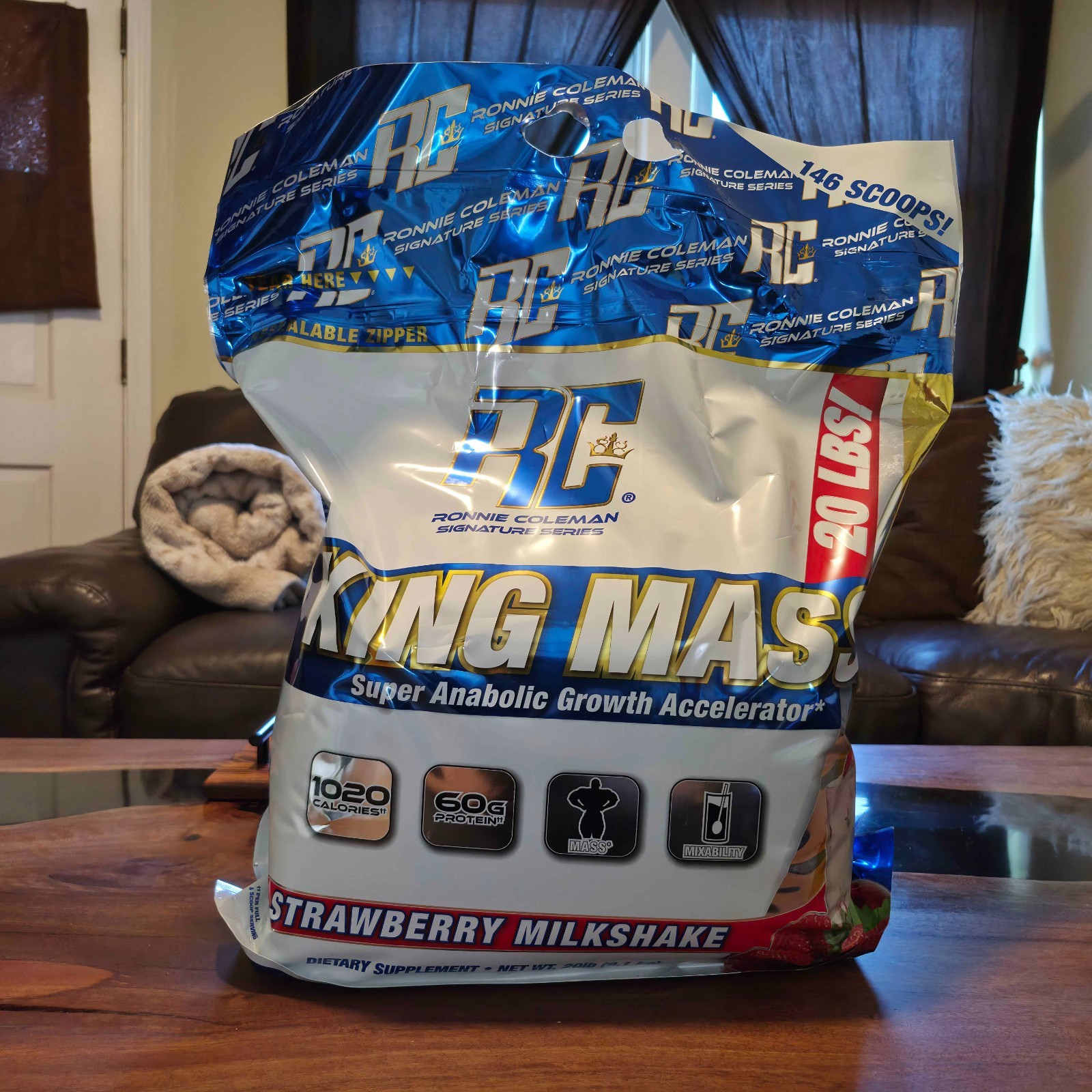 20lb Protein Powder Mass Gainer Strawberry Milkshake NEW/SEALED – Ronnie Coleman