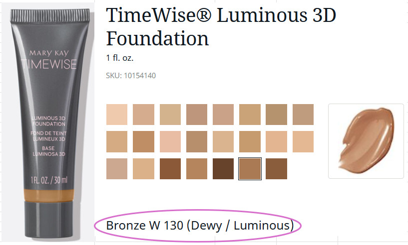 TimeWise Luminous 3D Liquid Foundation- Med. to Full Coverage – 23 Color Choices