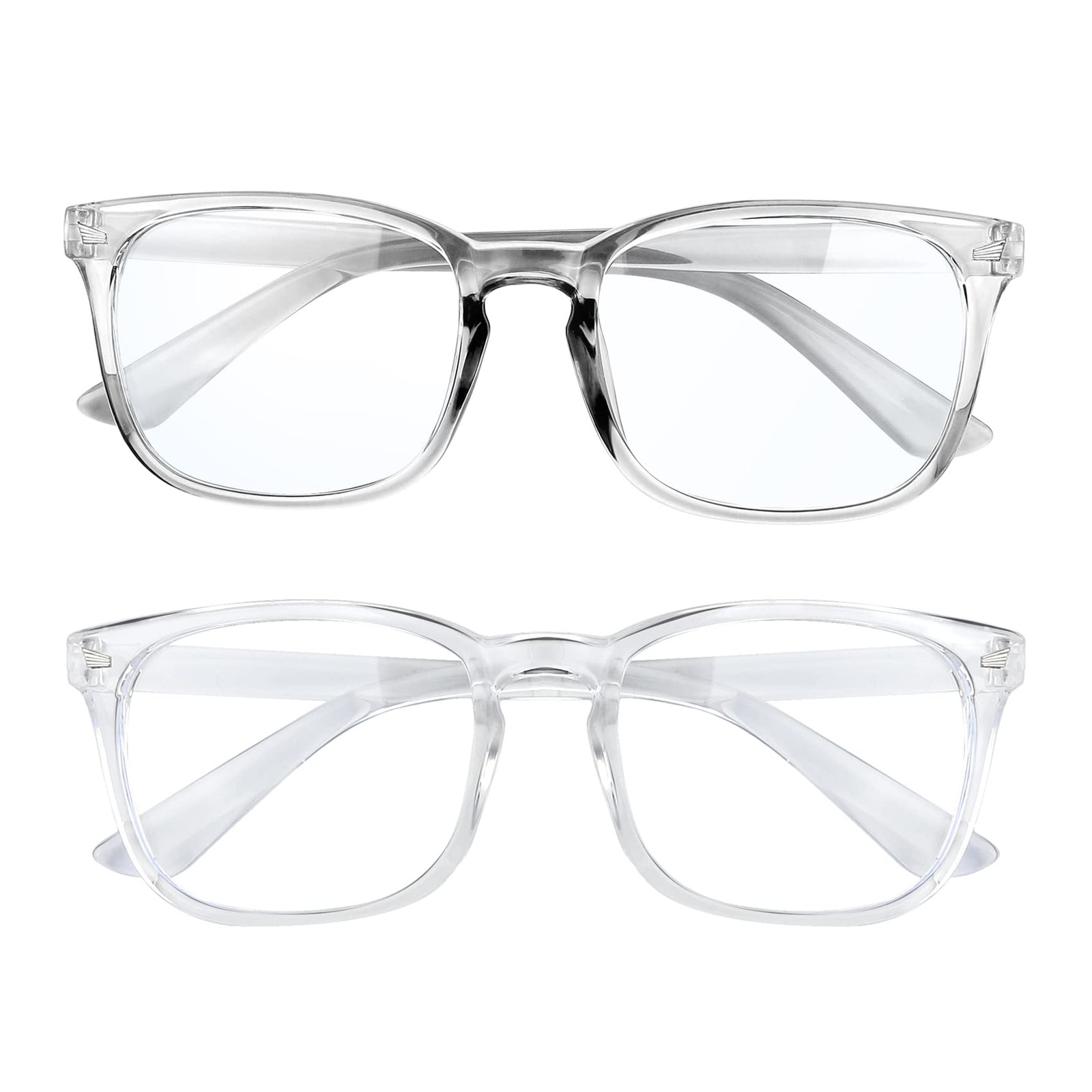 Fashion Square Blue Light Blocking Glasses – 2 Pack, Women’s & Men’s Computer…
