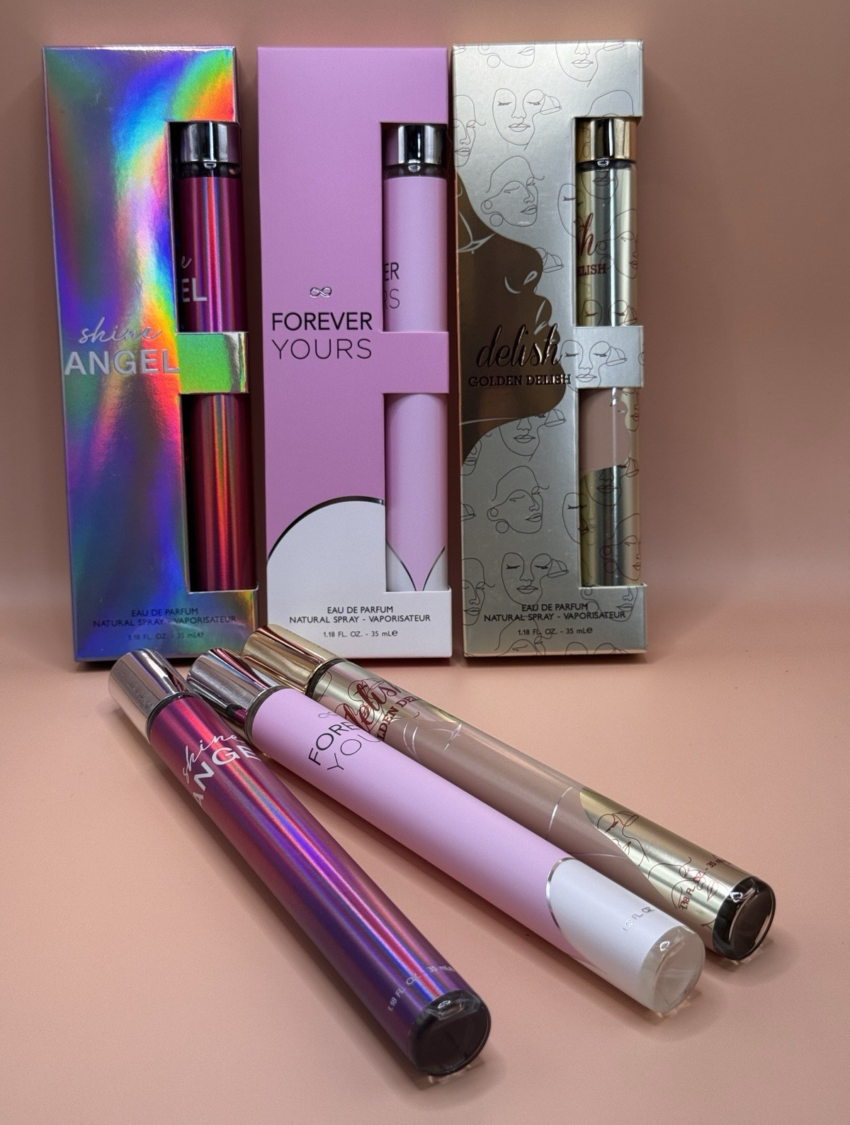 Travel Scents Assorted Eau de Parfum Spray 1.18 fl oz Each, Lot of 3