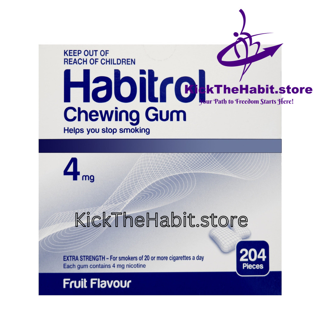 Habitrol Gum 4mg Fruit 816 Pieces 4 Boxes Sugar Free Nicotine Quit Smoking Now