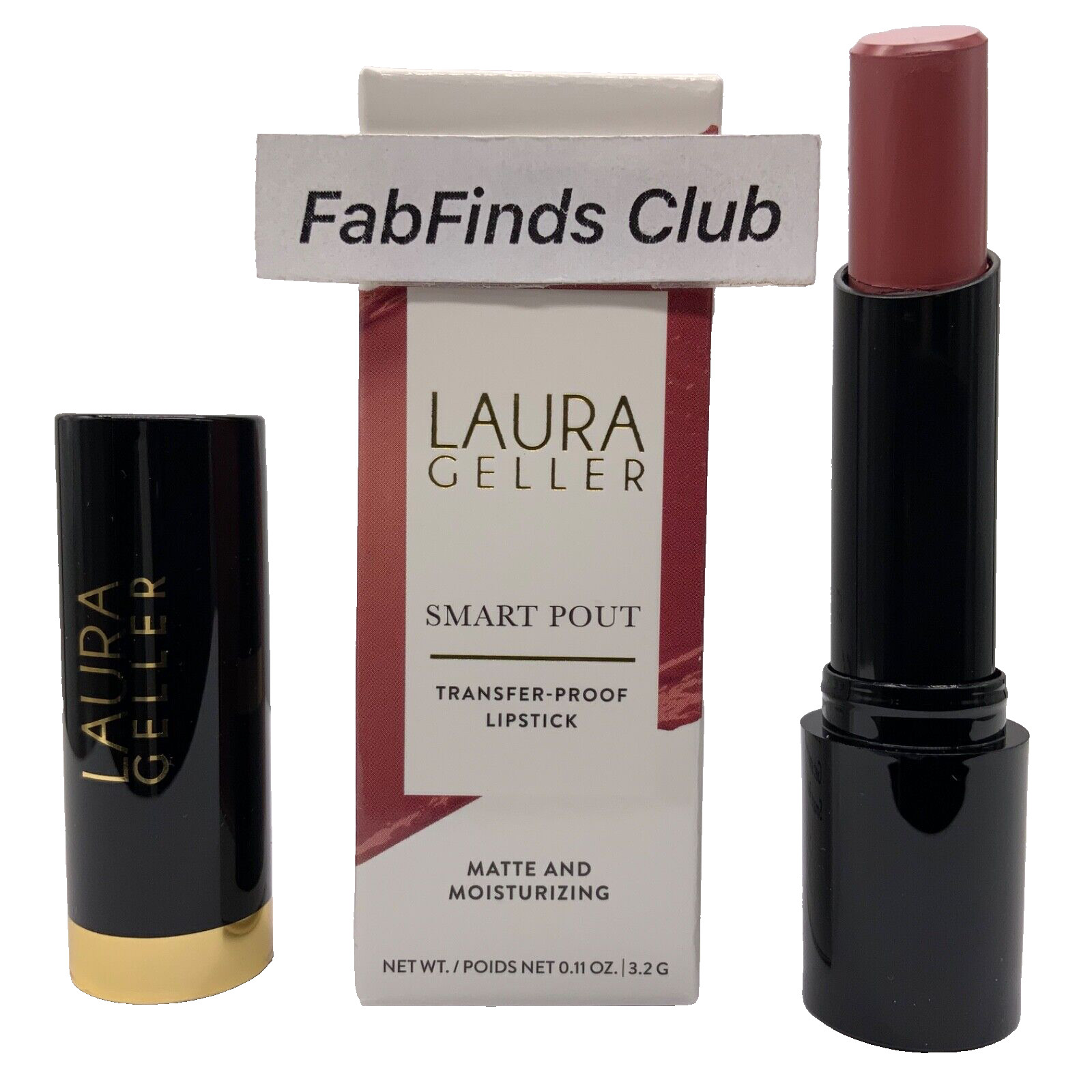 Laura Geller Smart Pout Transfer-Proof Lipstick *Witty/Mauve* Matte Moisturizing