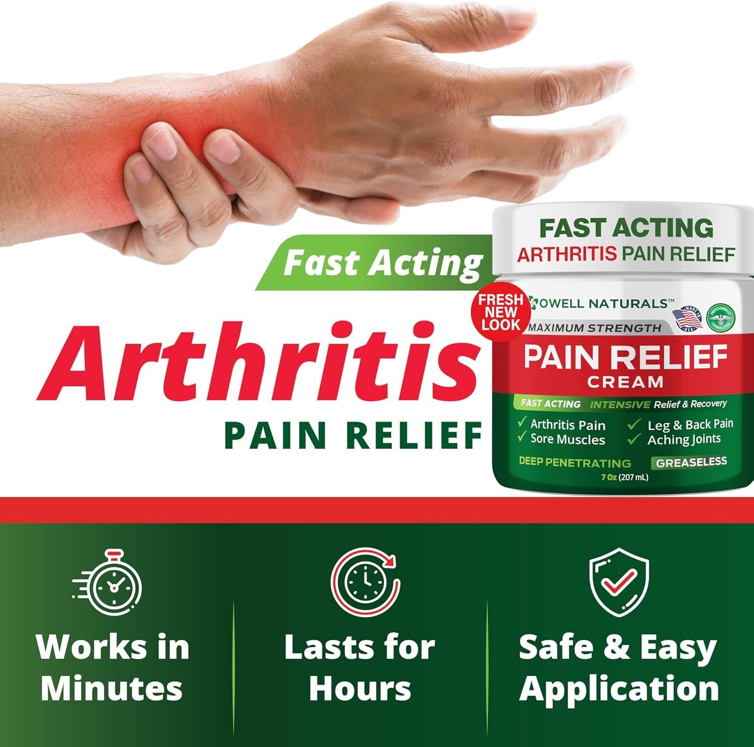 7oz Deep Penetrating Joint & Muscle Relief Cream – Plant-Based Comfort Solution